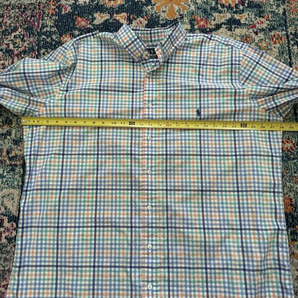 Ralph Lauren Men's Gingham Check 100% Cotton Stretch Button Down Size XLT - Picture 6 of 7